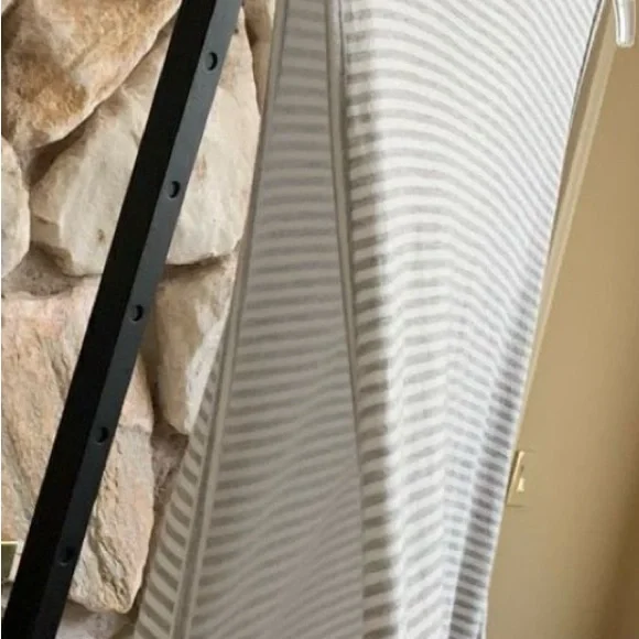 Beyond Yoga Gray Striped Tank Top w/hood & large open arm holes - Picture 8 of 8